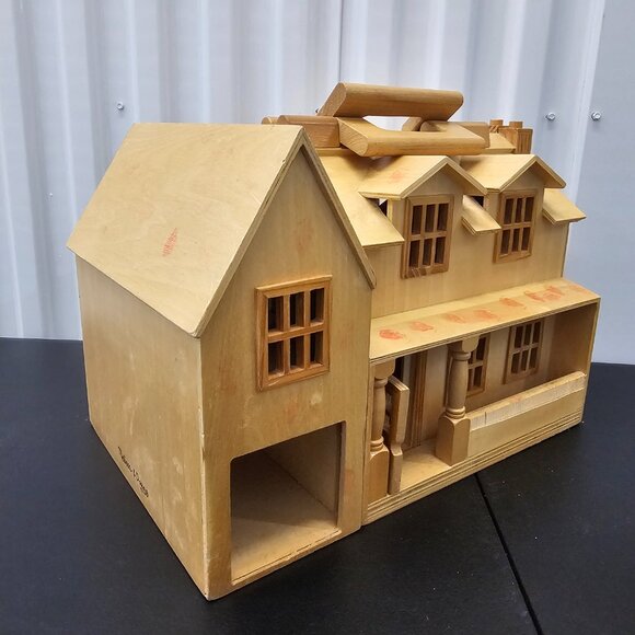 Melissa & Doug Wooden Fold And Go Doll House - Picture 2 of 14